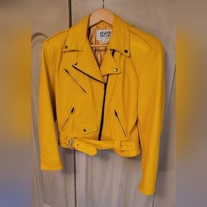 Genuine Yellow Leather Jacket
